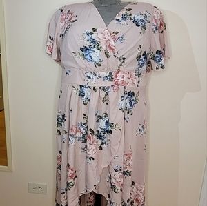 Rosegal Plus Size Pink High-low Summer Dress Sz 24W, 5X